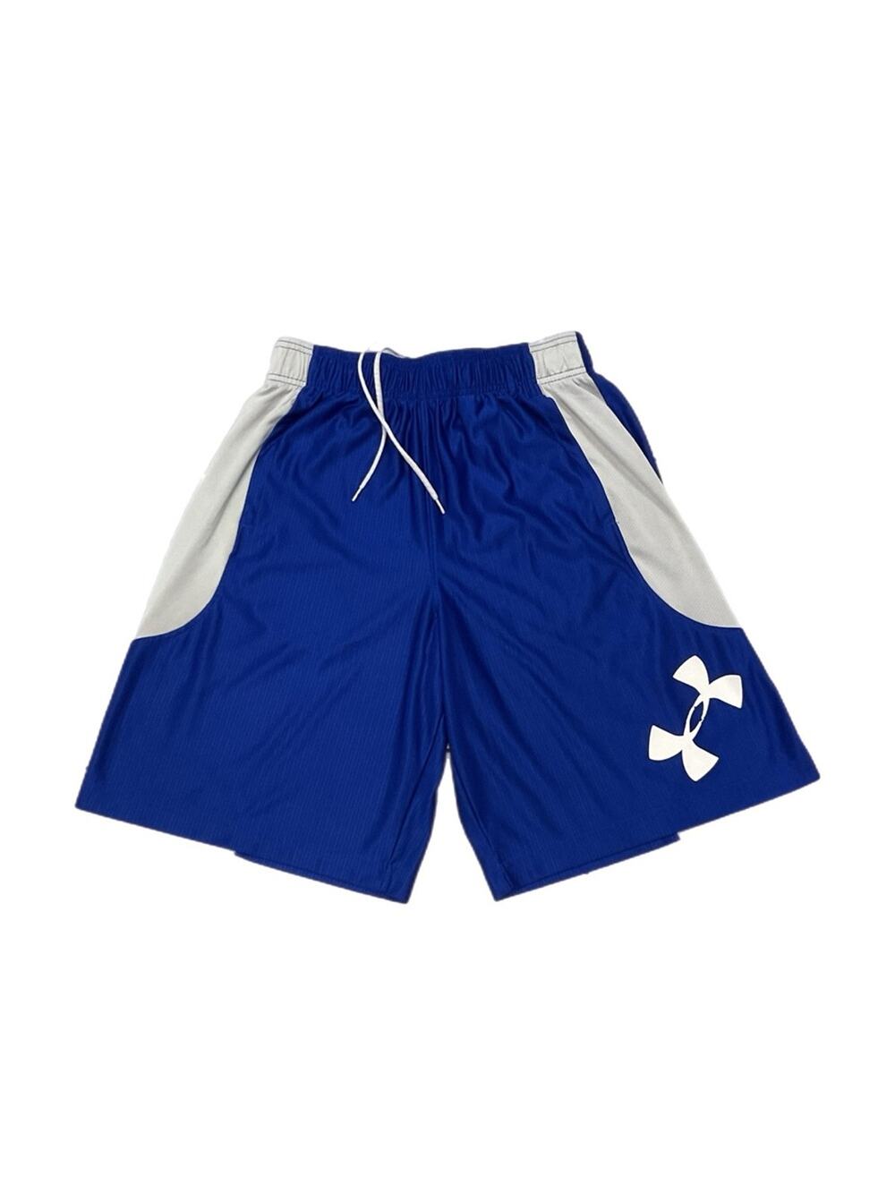 Under Armour HeatGear Blue White Basketball Gym Shorts